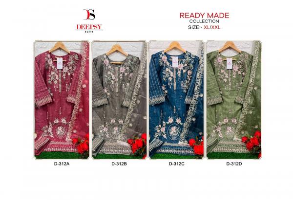 Deepsy 312 Readymade Designer Pakistani Suits Collection